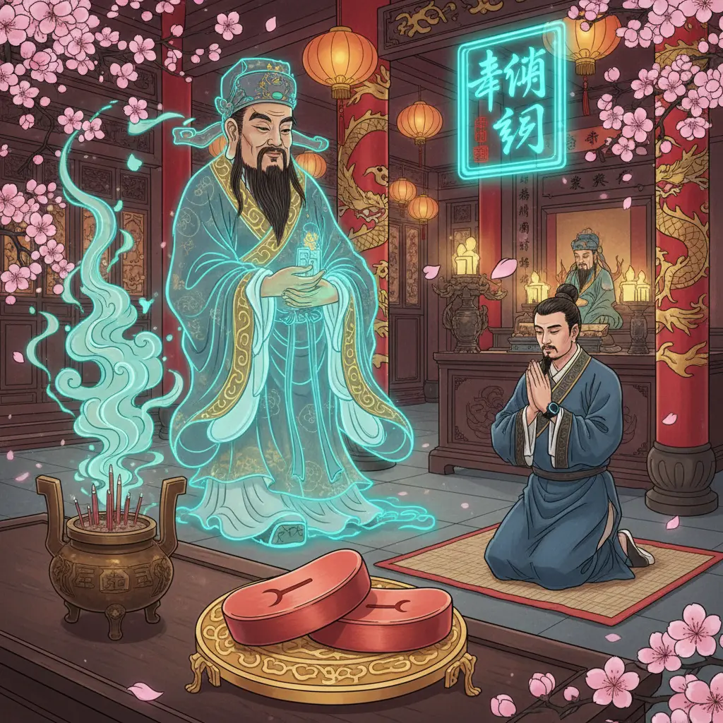 道教問神 - 擲筊